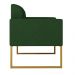 Kit 02 Poltronas Marisa Suede Verde Base Industrial Metálica Dourado D'Rossi