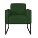 Kit 02 Poltronas Marisa Suede Verde Base Industrial Metálica Preto D'Rossi