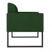 Kit 02 Poltronas Marisa Suede Verde Base Industrial Metálica Preto D'Rossi