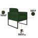Kit 02 Poltronas Marisa Suede Verde Base Industrial Metálica Preto D'Rossi