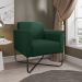 Kit 02 Poltronas Marisa Suede Verde Base X Industrial Preto - D'Rossi