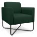 Kit 02 Poltronas Marisa Suede Verde Base X Industrial Preto - D'Rossi