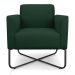 Kit 02 Poltronas Marisa Suede Verde Base X Industrial Preto - D'Rossi