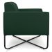 Kit 02 Poltronas Marisa Suede Verde Base X Industrial Preto - D'Rossi