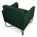 Kit 02 Poltronas Marisa Suede Verde Base X Industrial Preto - D'Rossi