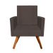 Kit 02 Poltronas Nina Suede Marrom Pés Palito Castanho D'Rossi
