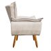 Kit 02 Poltronas Opala Suede Pés Palito Castanho D'Rossi