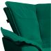 Kit 02 Poltronas Opala Veludo Verde Esmeralda Pés Palito Castanho - D'Rossi