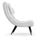Kit 02 Poltronas Sher Corano Branco Pés Palito de Ferro - Indo Decorar