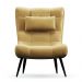 Kit 02 Poltronas Sher Facto Dourado Pés Palito de Ferro - Indo Decorar