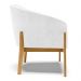 Kit 02 Poltronas Stella Corano Branco Base Madeira Castanho - D'Rossi