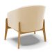 Kit 02 Poltronas Stella Suede Bege Base Madeira Castanho - D'Rossi