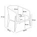 Kit 02 Poltronas Stella Suede Bege Base Madeira Castanho - D'Rossi