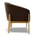 Kit 02 Poltronas Stella Suede Marrom Base Madeira Castanho - D'Rossi