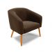 Kit 02 Poltronas Stella Suede Marrom Pés Palito Castanho D'Rossi