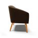 Kit 02 Poltronas Stella Suede Marrom Pés Palito Castanho D'Rossi
