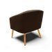 Kit 02 Poltronas Stella Suede Marrom Pés Palito Castanho D'Rossi