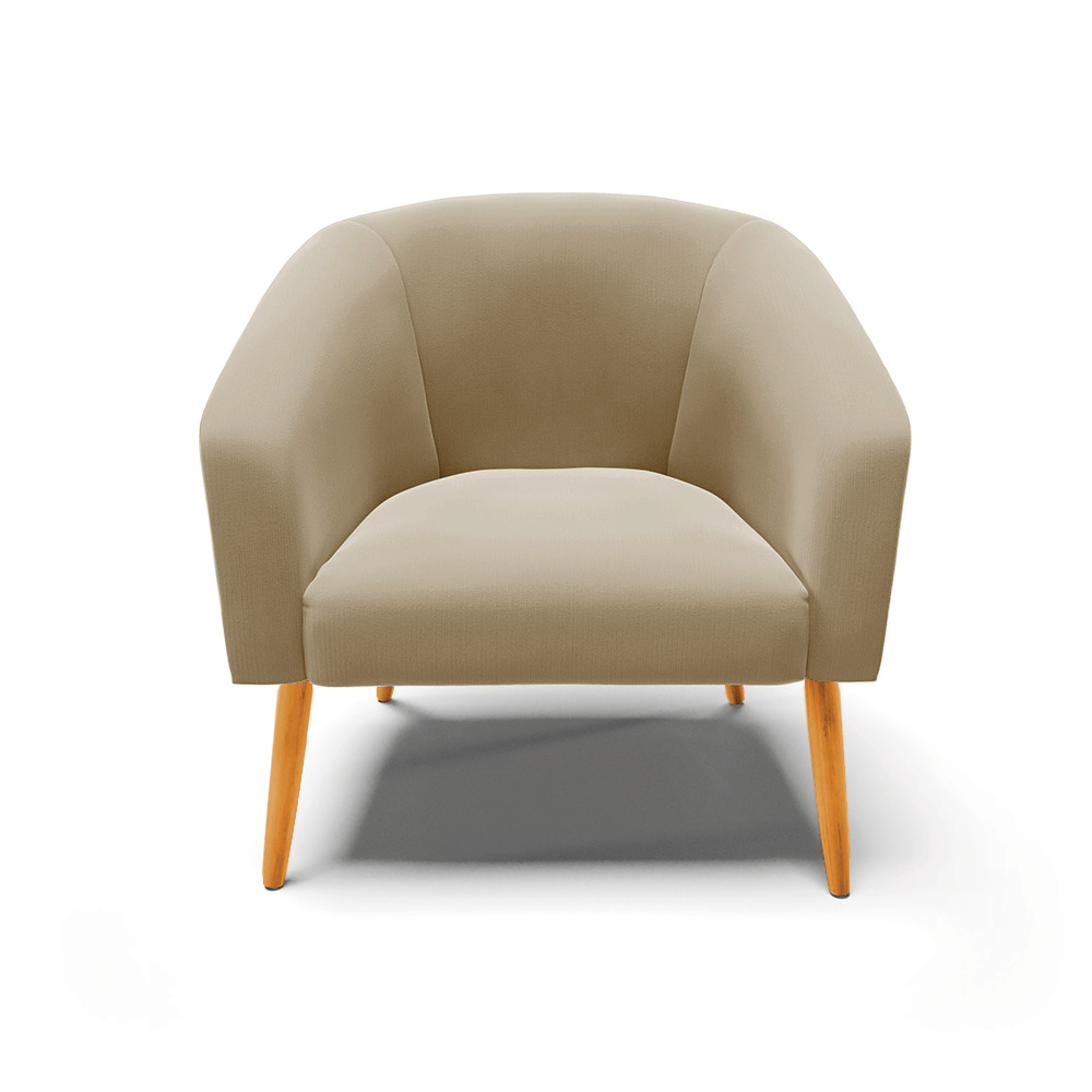 Kit 02 Poltronas Stella Suede Marrom Rato Pés Palito Castanho D'Rossi
