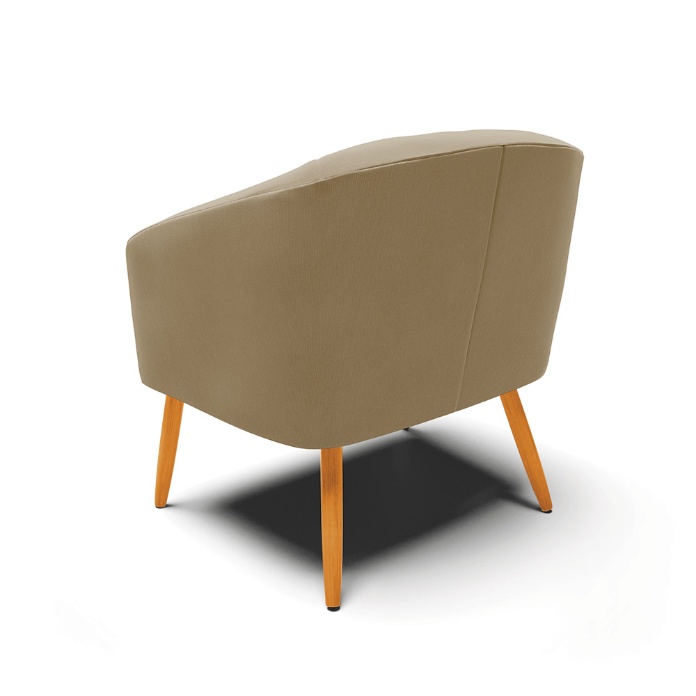 Kit 02 Poltronas Stella Suede Marrom Rato Pés Palito Castanho D'Rossi
