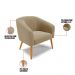 Kit 02 Poltronas Stella Suede Marrom Rato Pés Palito Castanho D'Rossi