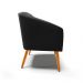 Kit 02 Poltronas Stella Suede Preto Pés Palito Castanho D'Rossi