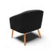 Kit 02 Poltronas Stella Suede Preto Pés Palito Castanho D'Rossi