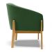 Kit 02 Poltronas Stella Suede Verde Base Madeira Castanho - D'Rossi