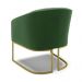 Kit 02 Poltronas Stella Suede Verde Base Metálica Industrial Dourado - D'Rossi