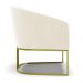 Kit 02 Poltronas Stella Veludo Base Metálica Industrial Dourado - D'Rossi