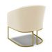Kit 02 Poltronas Stella Veludo Base Metálica Industrial Dourado - D'Rossi