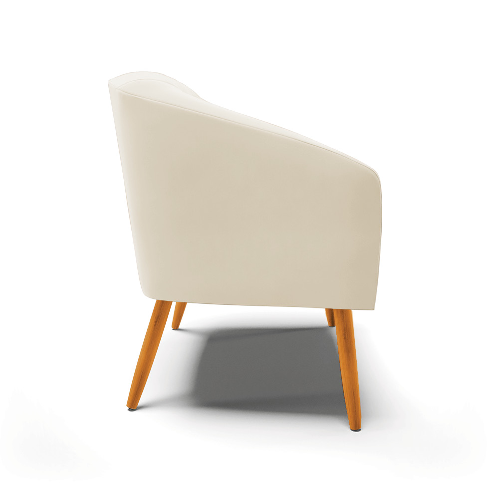 Kit 02 Poltronas Stella Veludo Bege D'Rossi
