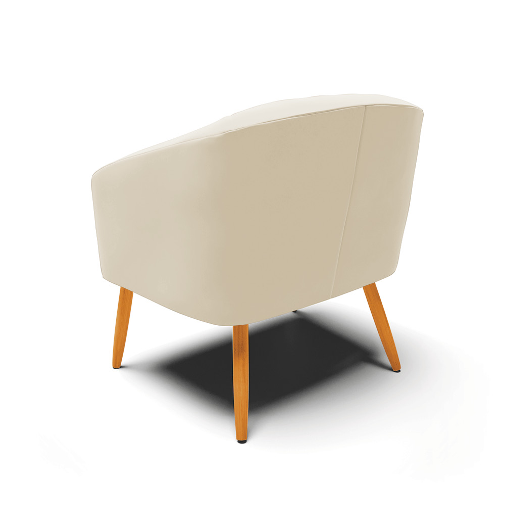 Kit 02 Poltronas Stella Veludo Bege D'Rossi