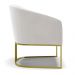 Kit 02 Poltronas Stella Veludo Cinza Base Metálica Industrial Dourado - D'Rossi