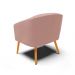 Kit 02 Poltronas Stella Veludo Rosê Pés Palito Castanho D'Rossi