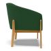 Kit 02 Poltronas Stella Veludo Verde Base Madeira Castanho - D'Rossi