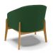 Kit 02 Poltronas Stella Veludo Verde Base Madeira Castanho - D'Rossi
