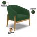 Kit 02 Poltronas Stella Veludo Verde Base Madeira Castanho - D'Rossi