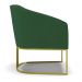 Kit 02 Poltronas Stella Veludo Verde Base Metálica Industrial Dourado - D'Rossi