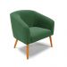 Kit 02 Poltronas Stella Veludo Verde Esmeralda Pés Palito Castanho D'Rossi