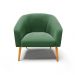 Kit 02 Poltronas Stella Veludo Verde Esmeralda Pés Palito Castanho D'Rossi