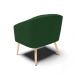 Kit 02 Poltronas Stella Veludo Verde Esmeralda Pés Palito Natural - D'Rossi