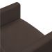 Kit 02 Poltronas com 01 Puff Larissa Suede Marrom Pés Palito Castanho D'Rossi