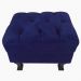 Kit 02 Puff Retrô Luis XV Capitonê Suede Azul Marinho - D'Rossi