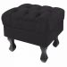 Kit 02 Puff Retrô Luis XV Capitonê Suede Preto - D'Rossi