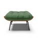 Kit 02 Puffs Costela Suede Verde Base Metálica Preto - D'Rossi