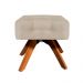 Kit 02 Puffs Giratório Elisa Suede Base Madeira MM30 D'Rossi