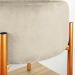 Kit 02 Puffs Iron Suede Bege Base Metálica Cobre - D'Rossi