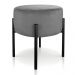 Kit 02 Puffs Iron Suede Grafite Base Preto Palito D'Rossi