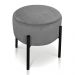 Kit 02 Puffs Iron Suede Grafite Base Preto Palito D'Rossi