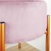 Kit 02 Puffs Iron Suede Rosa Bebê Base Metálica Cobre - D'Rossi